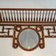 Curved Wooden and Brass Wall Coat Rack, Arts & Crafts, Austria, glass