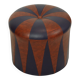 Round Vintage Pouf Purple Bordeaux Two-tone Skai Sixties