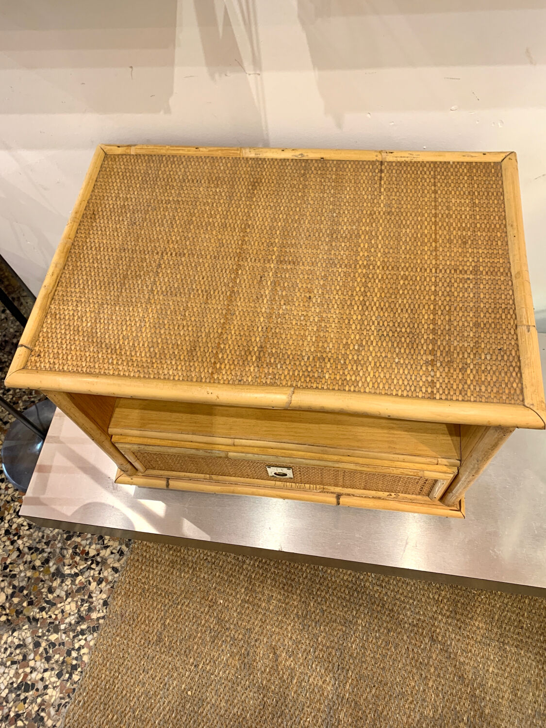Vintage rattan bedside Dal Vera