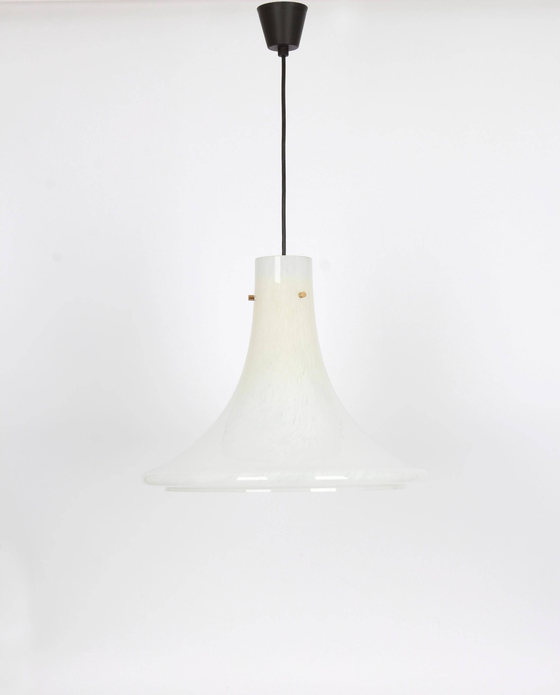 Superb large opaline glass pendant by Limburg, Germany, 1970s.