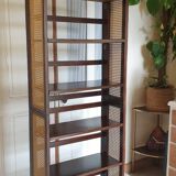 Pair of foldable cane bookcases
