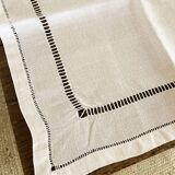 5 serviettes anciennes ajourées en crêpe de coton