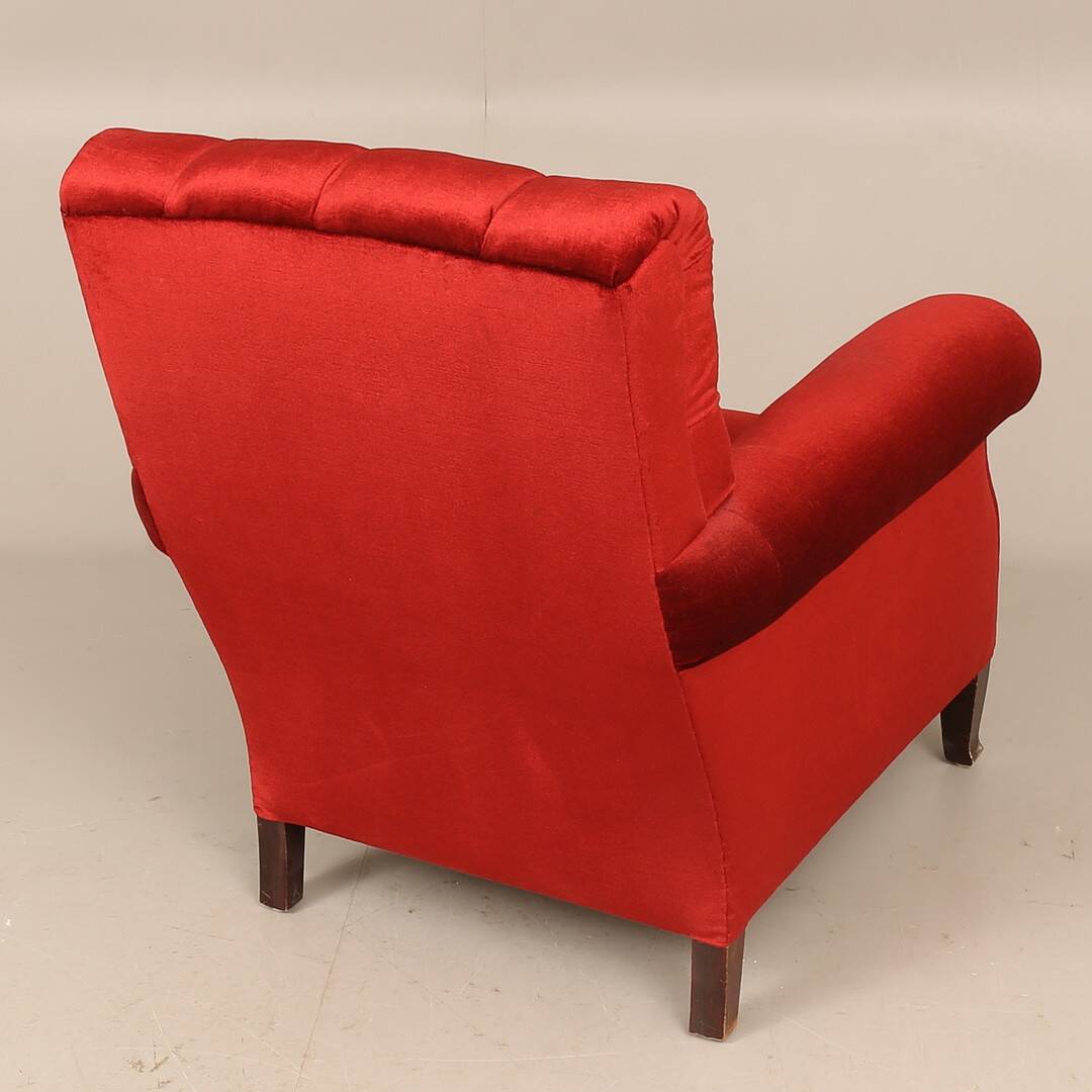 Vintage Pair of Upholstered Armchairs — First Half of the 20th Century
