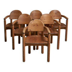 6 chaises en pin par - 1970