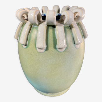 Vase en grès par Ernest D'Hossche pour Boch Frères Kéramis, BFK Studio d'Art, D3034