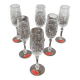 Champagne flutes, cut crystal from Lorraine, with original box.
