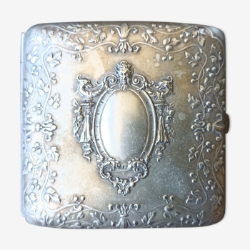 Antique cigarette case in silver fine 19th