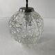 Set of 3 vintage glass pendant lamps