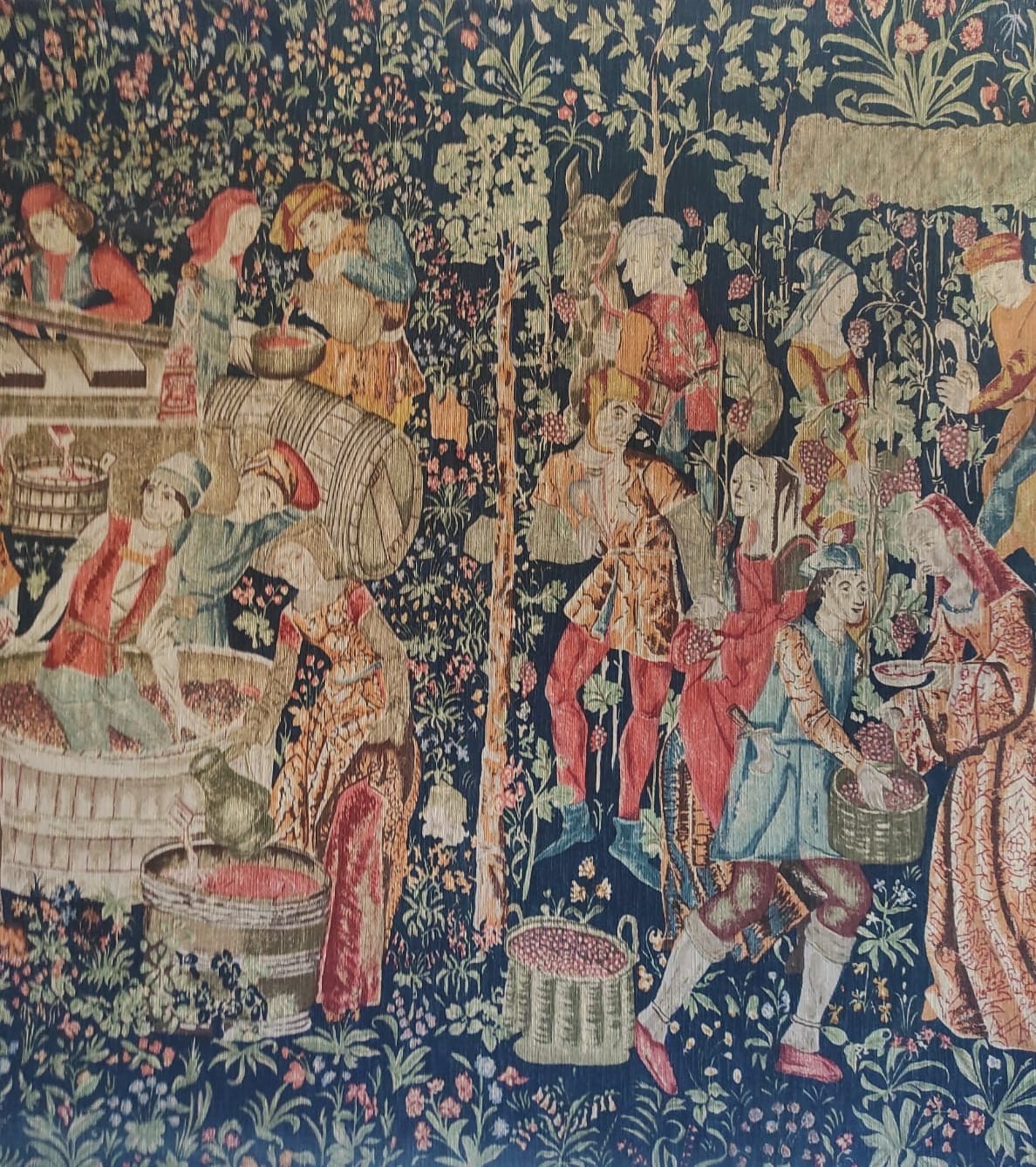 Tapestry les vendanges panels gobelin