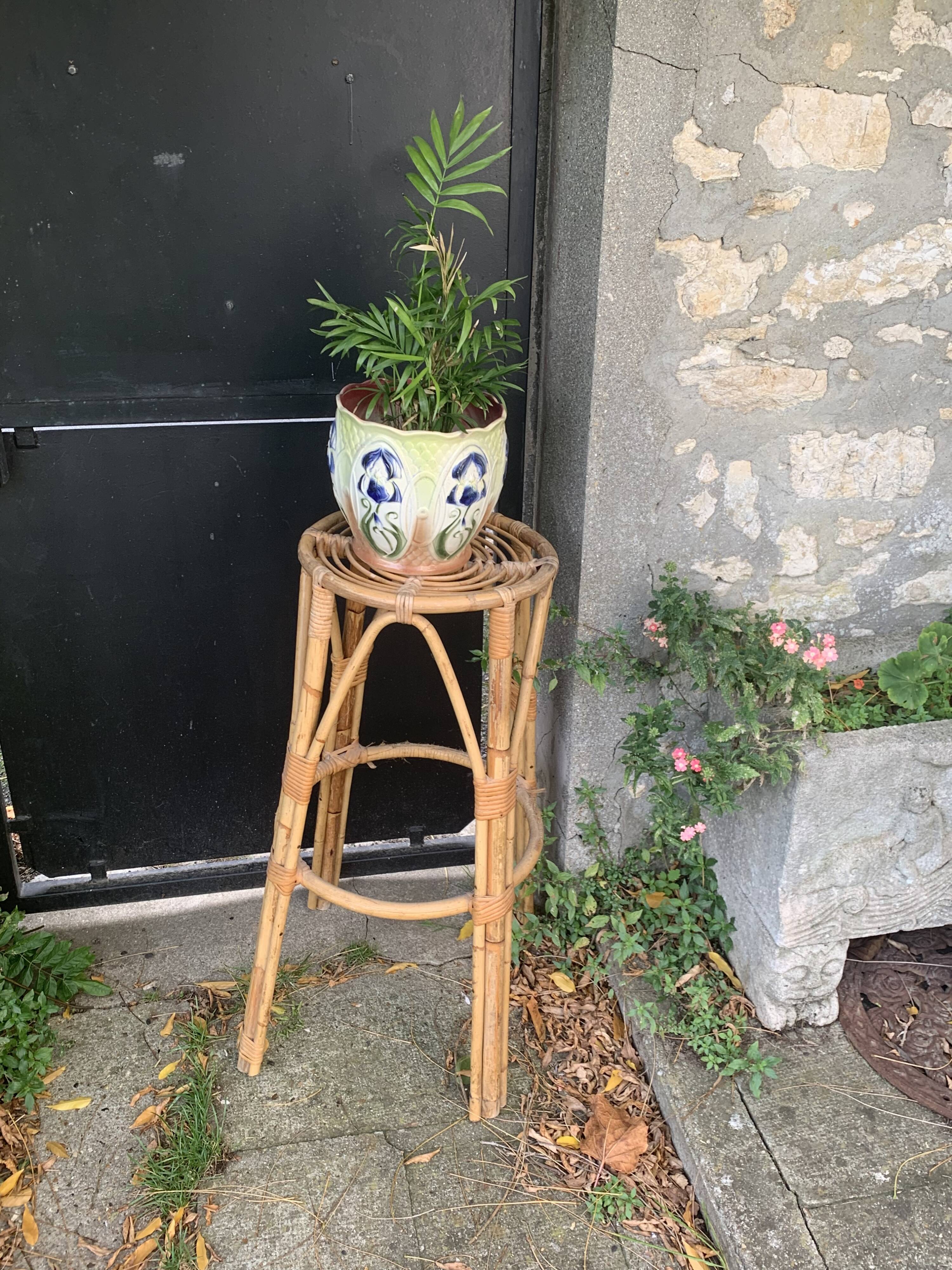 Vintage rattan bar stool 1960/70