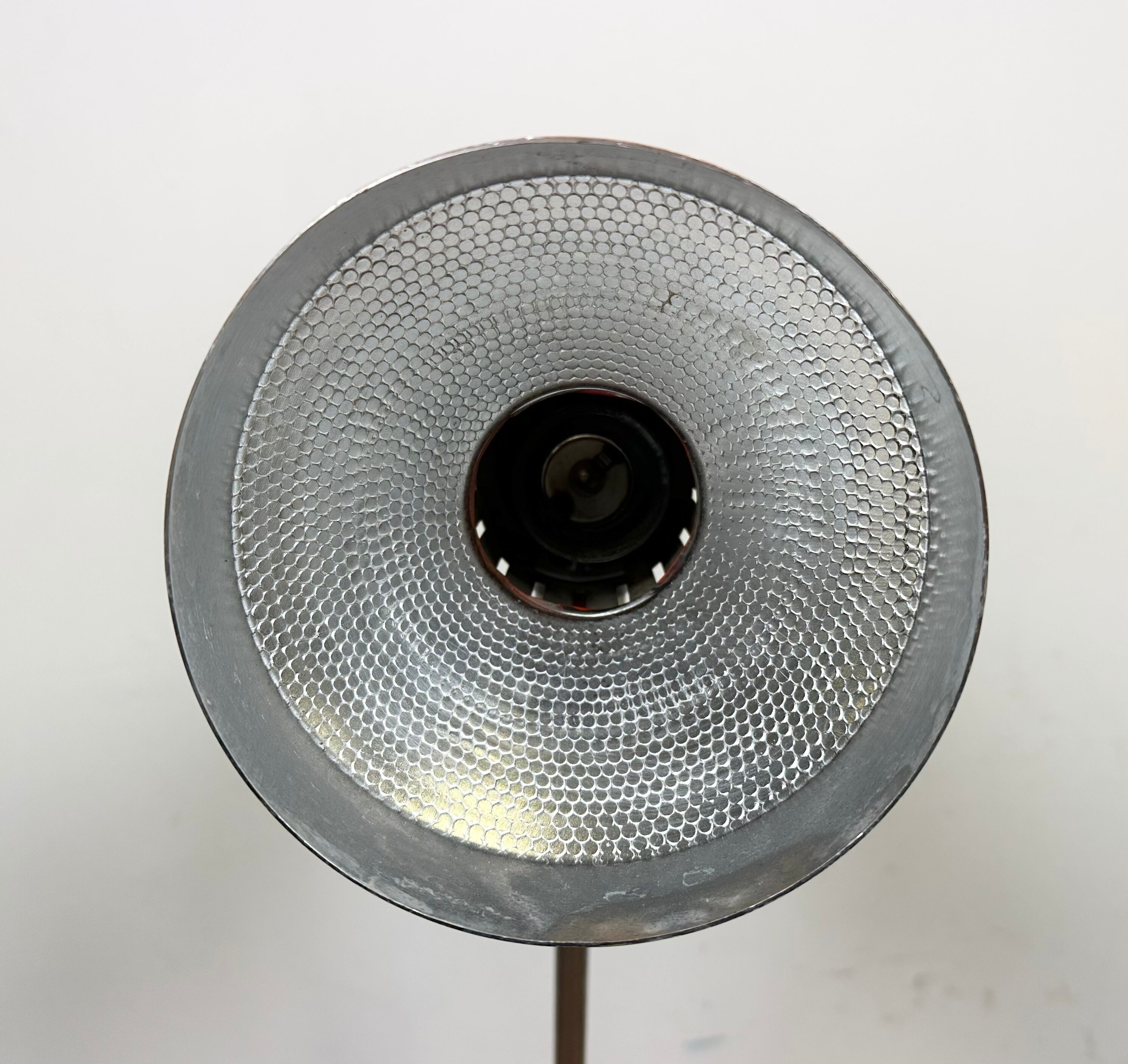 Vintage orange east german table lamp from aka leuchten, 1970s