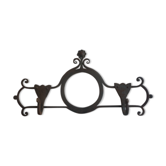 Wrought iron coat holder