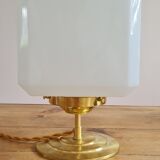 Opal glass table lamp