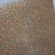 Pair of vintage armchairs in oak and embossed fabric, with old republished certificate of authenticity