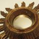 Old golden wood sun mirror 27cm