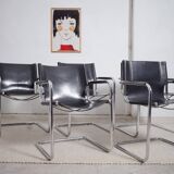 5x Matteo Grassi Freischwinger Stühle MG5 Cuir