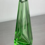 Green Faceted Vase by Seguso, Murano glass, Italy, 1970