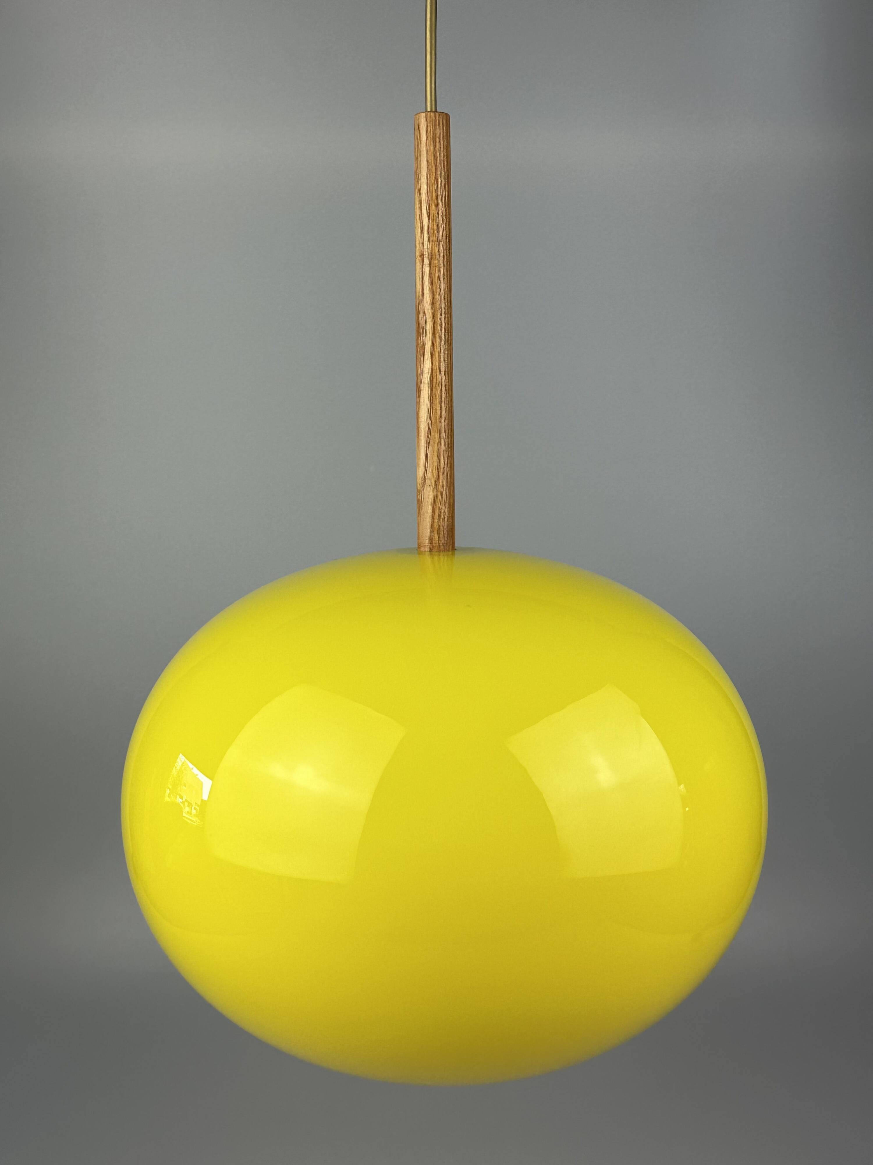 1960s/70s teak ceiling lamp by Uno & Östen Kristiansson for Luxus Sweden
