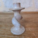Vintage Soapstone Twisted Candlestick Duo?