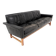 Scandinavian 3-seater leather sofa, Sweden, 1960s