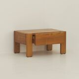 Solid wood (elm) bedside table / end table, vintage Regain circa 1980
