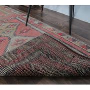 Vintage natural pink Turkish hand-knotted Herki runner 78x390