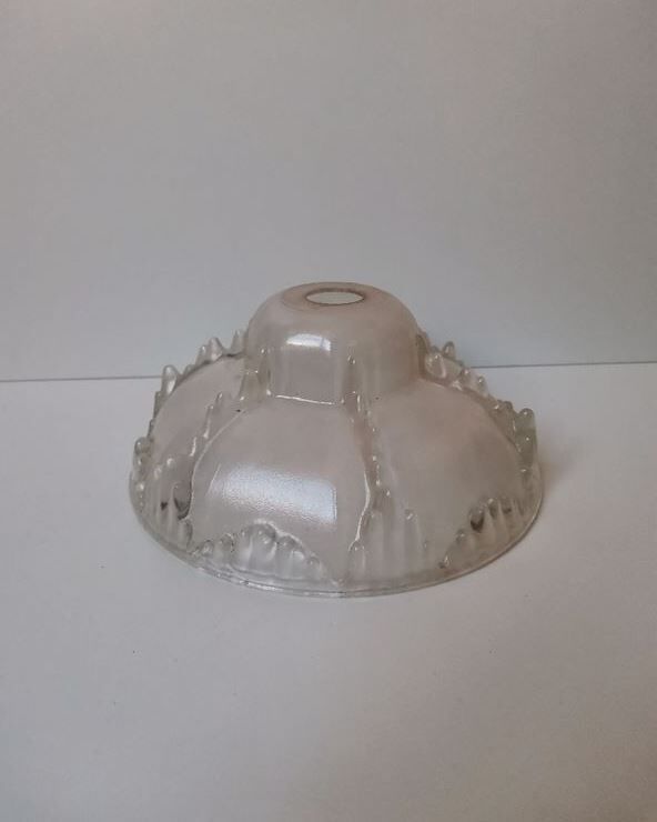 Vintage molded glass globe lamp shade