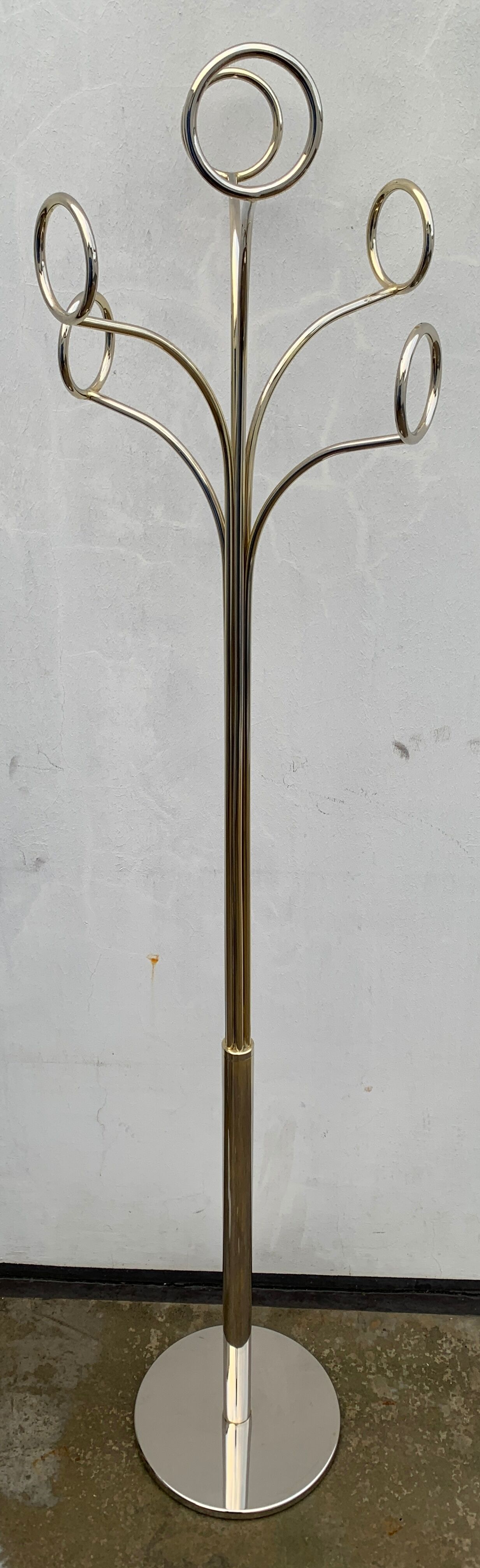 Brass coat rack Cedro de Fase, 1970
