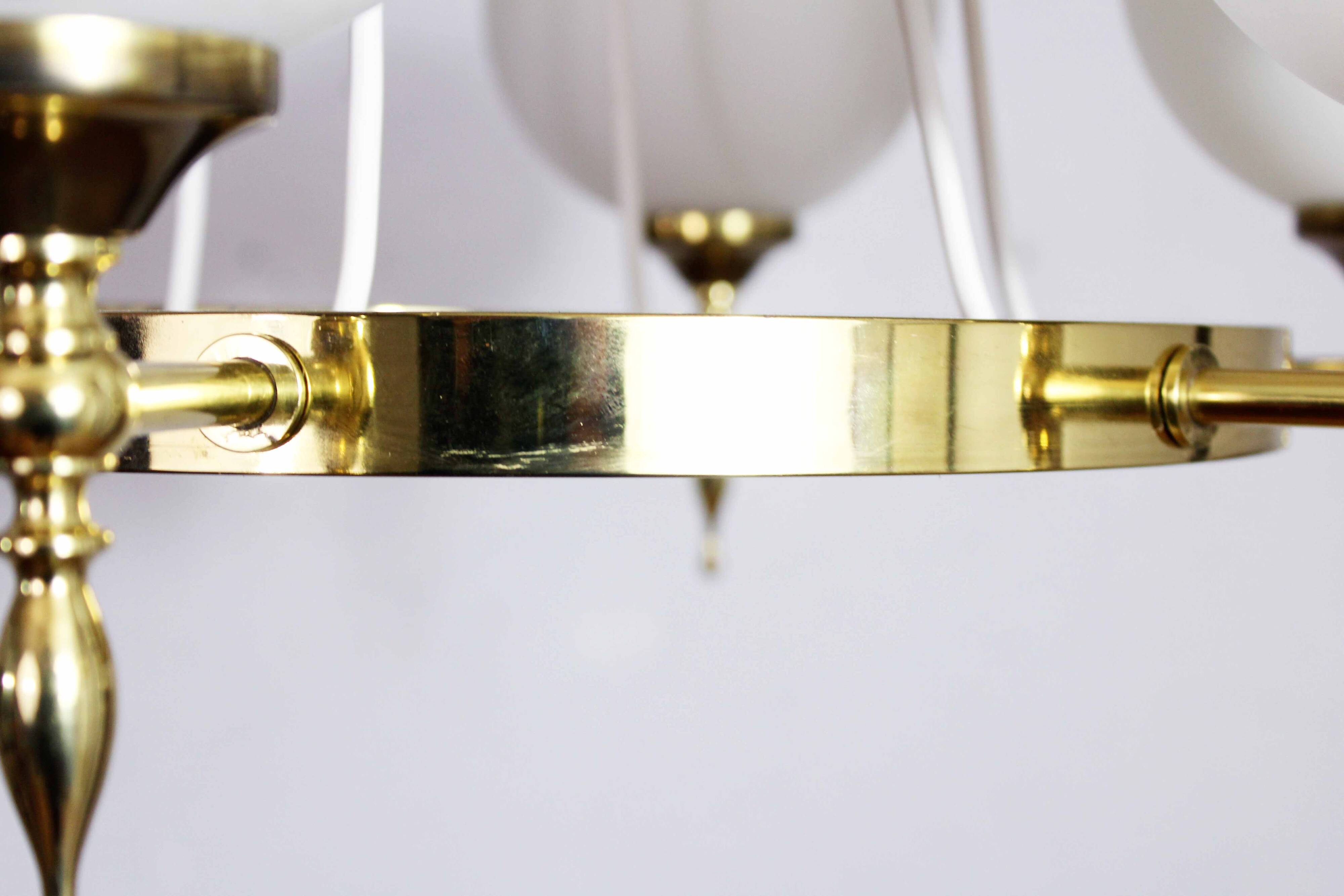 Lustre en laiton années 70