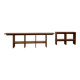 Pair of modernist pine wall shelves, circa 1970