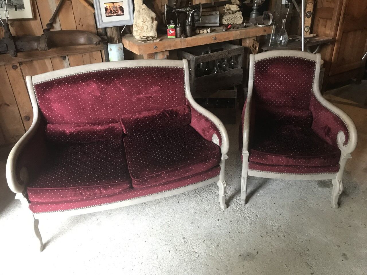 Sofa and armchair