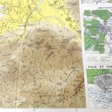 Vintage map of Netherlands Belgium Luxembourg 43x43cm from 1950