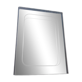 Modernist English mirror by Hard & Austin in smoked plexiglass, 1960s-70s.