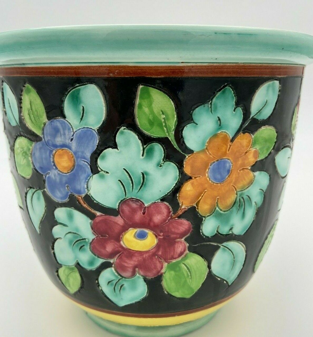 Cerart monaco cerart 3,811 polychrome decor floral 1950