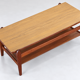 Vintage teak coffee table with reversible top