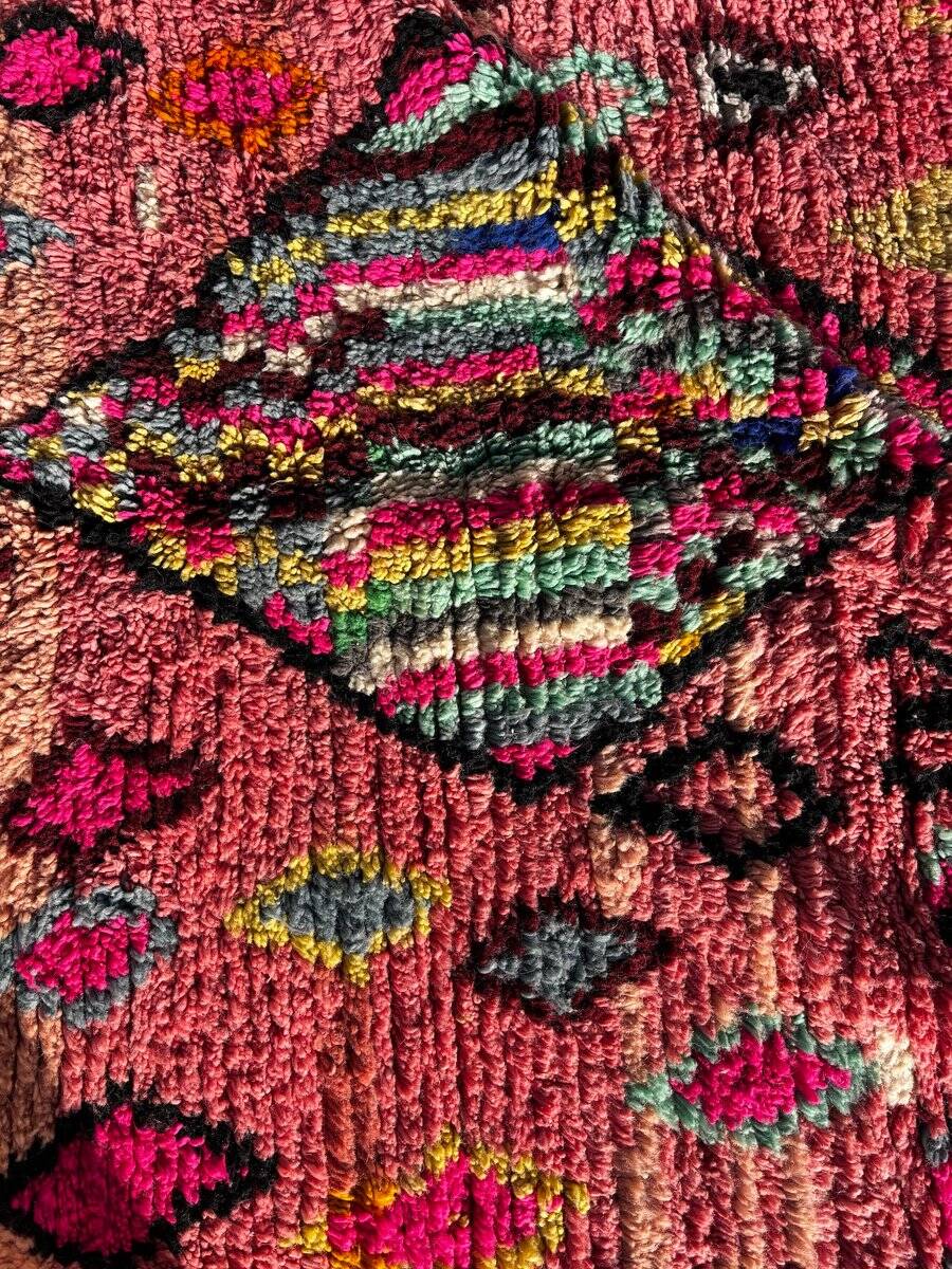 New pink Boujad Moroccan Berber rug.