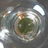 7 verres balon cristal,gravure grecque et filets.