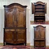 Buffet with 2 bodies in oak and chestnut, Breton work, late 18th century.