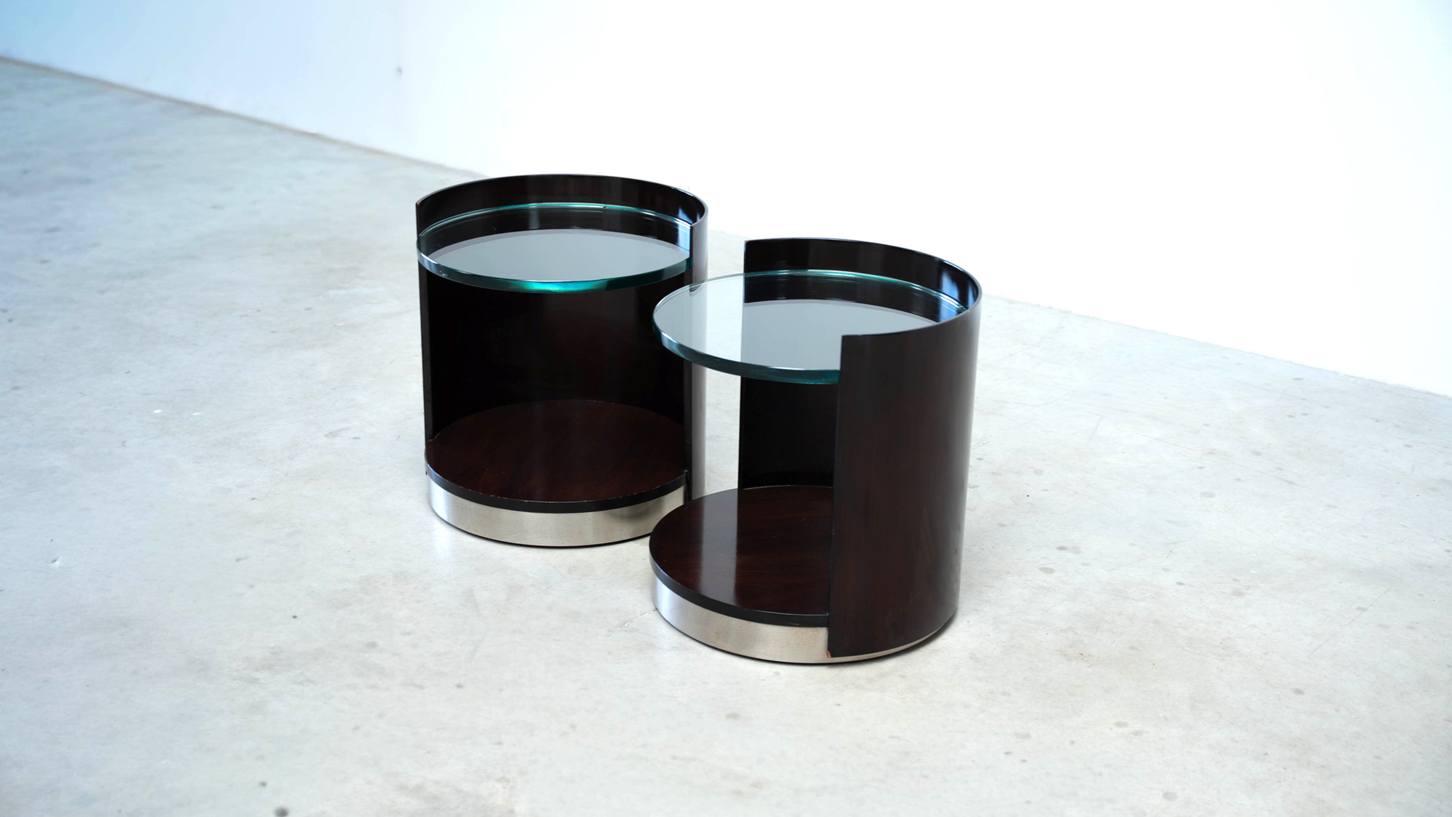 Ensemble de deux tables de chevet par Gianni Moscatelli pour Formanova