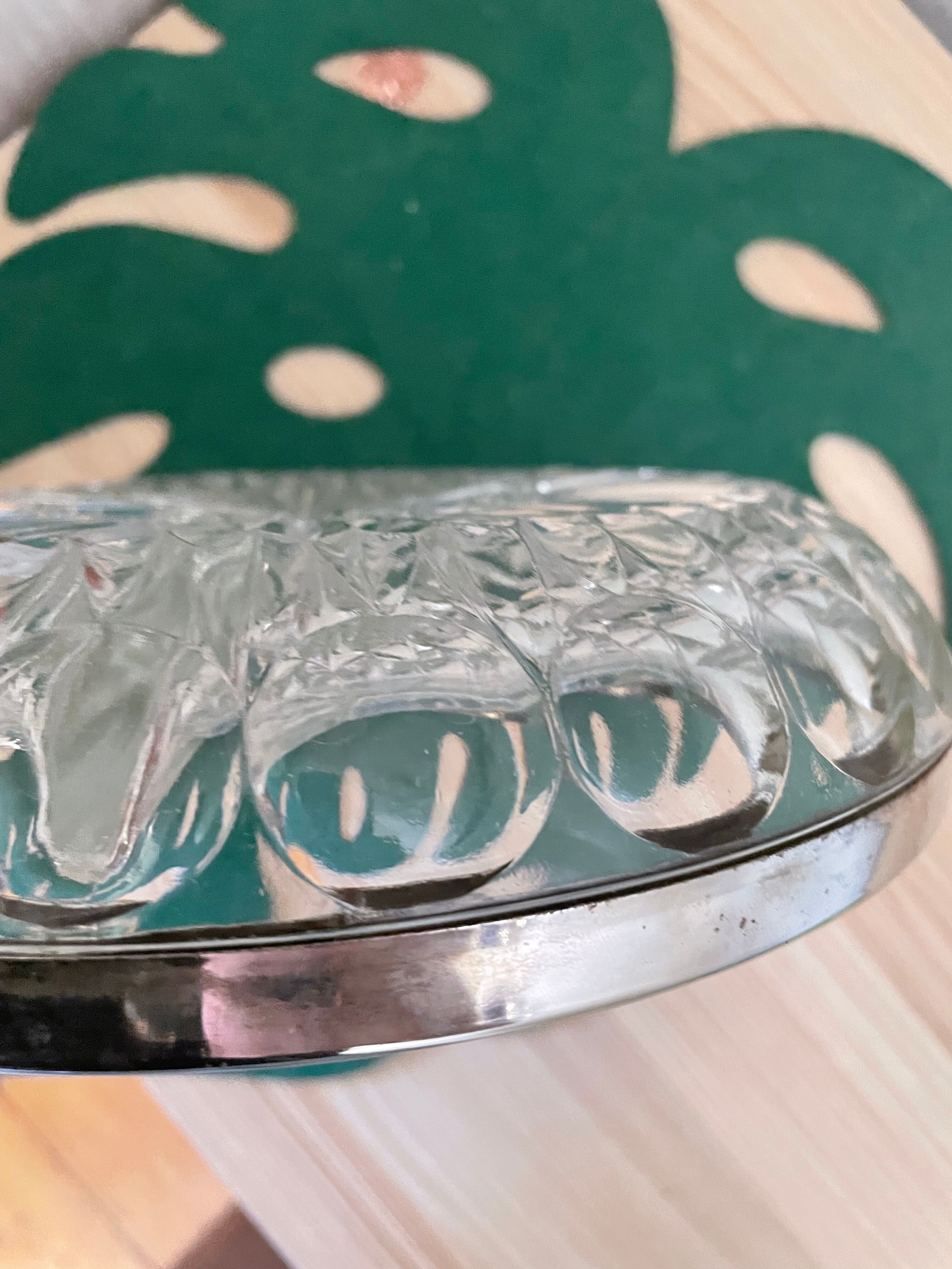 Glass and metal top - art nouveau