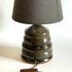 Vintage handmade stoneware geometric lamp