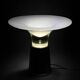 VISTOSI - RARE LAMP WITH LEATHER BASE AND GLASS - ITALY - 1970