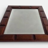 Mid-Century Spanish Oak Wall Mirror– Castilian Style, 1950s