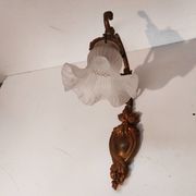 Art Nouveau wall art deco lampshades day tulip pressed glass brass rising
