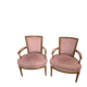 pair of antique Louis XVI style armchairs, in carved wood with a