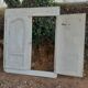 2 portes de placard anciennes en bois avec chassis