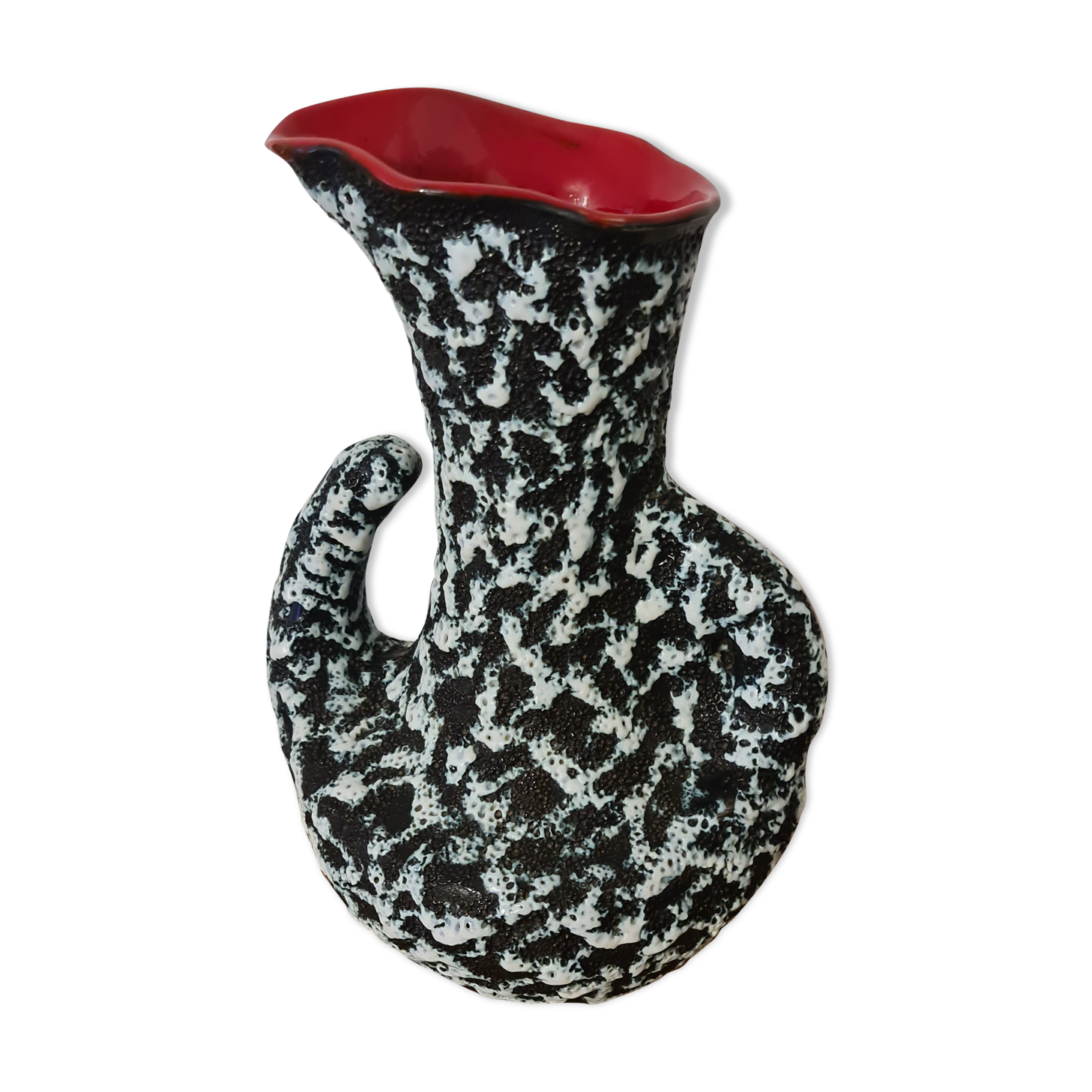 Ceramic vase Vallauris 1950 Lava Foam