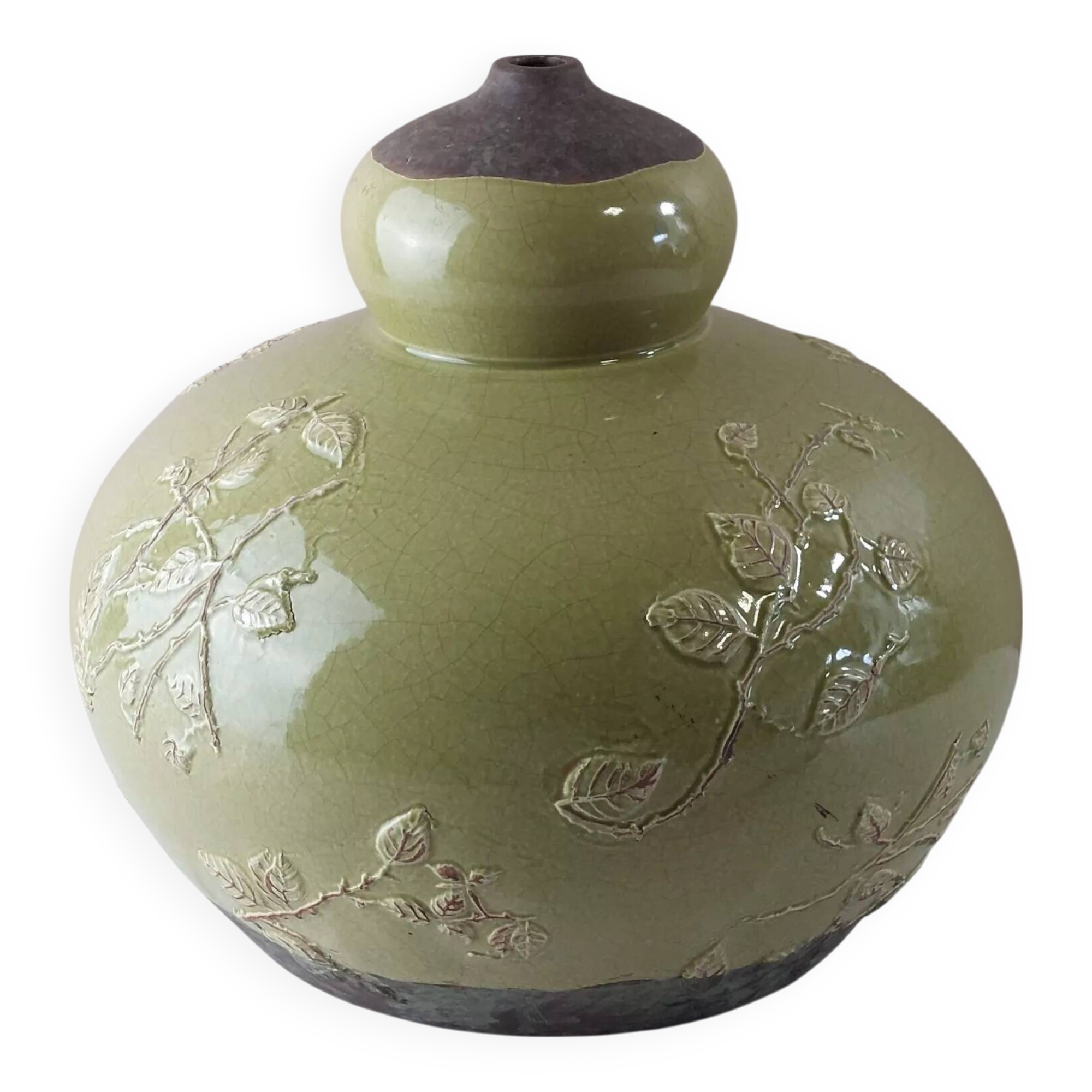 Old large vase / pot, ceramic, Jean Massier, from Vallauris