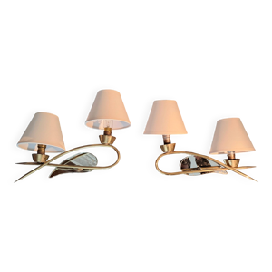 Paire d'appliques en - circa 1960