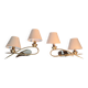 Pair of gilded brass and mirror wall lights, Circa 1960.
